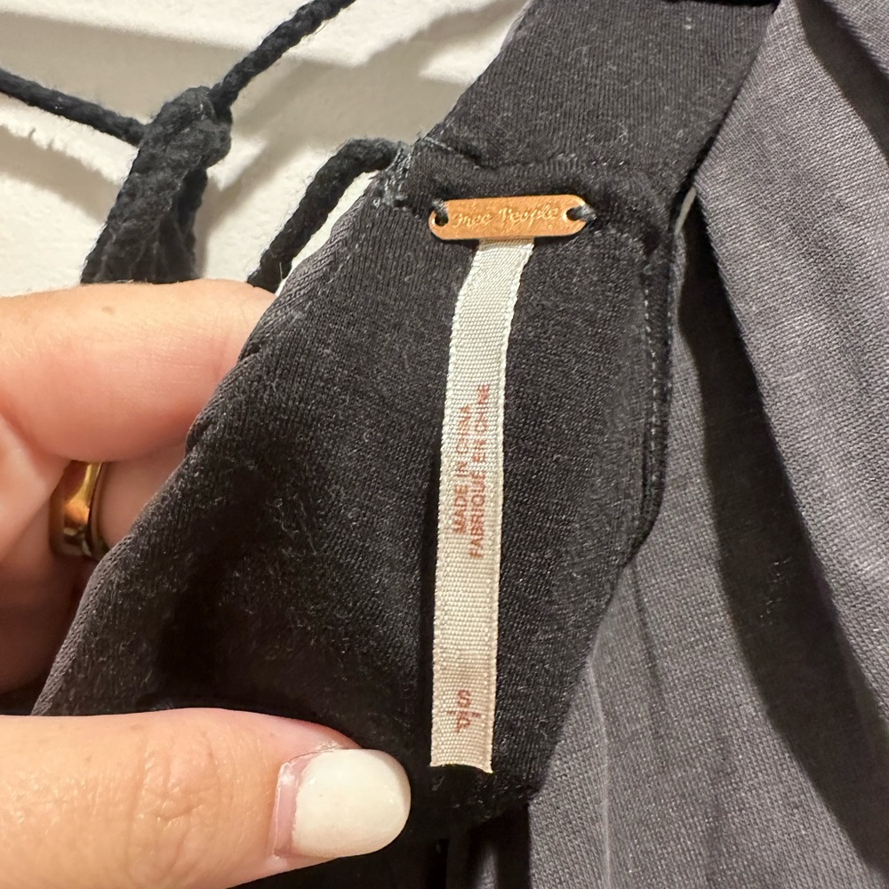 Free People Charcoal Backless Dress - Picture 3 of 3
